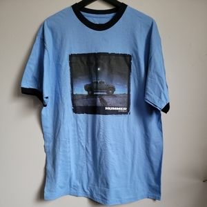 Champion Hummer Blue Ringer Short Sleeve Size Large Night-time GM Cars